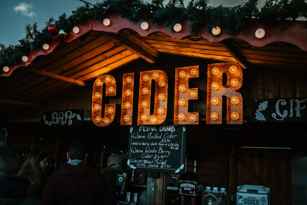 cider Leeds christmas market