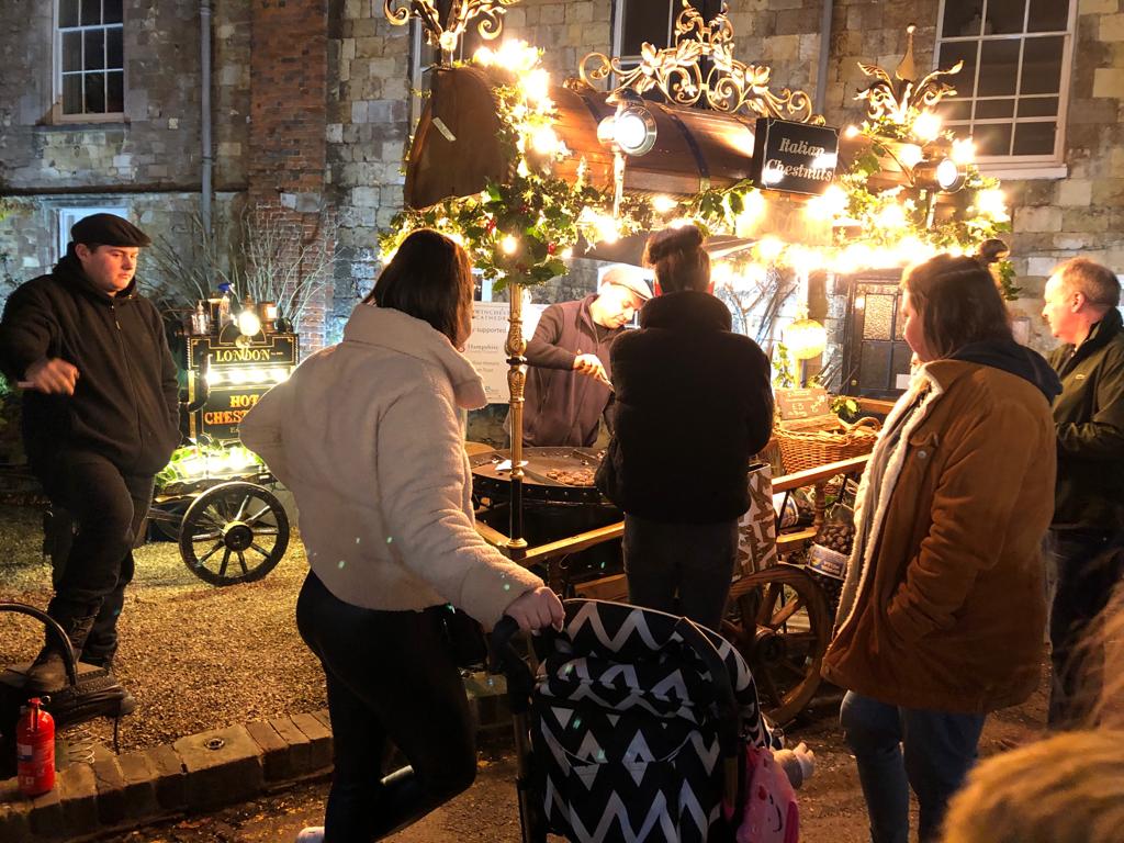 roasted chestnuts Winchester Christmas market