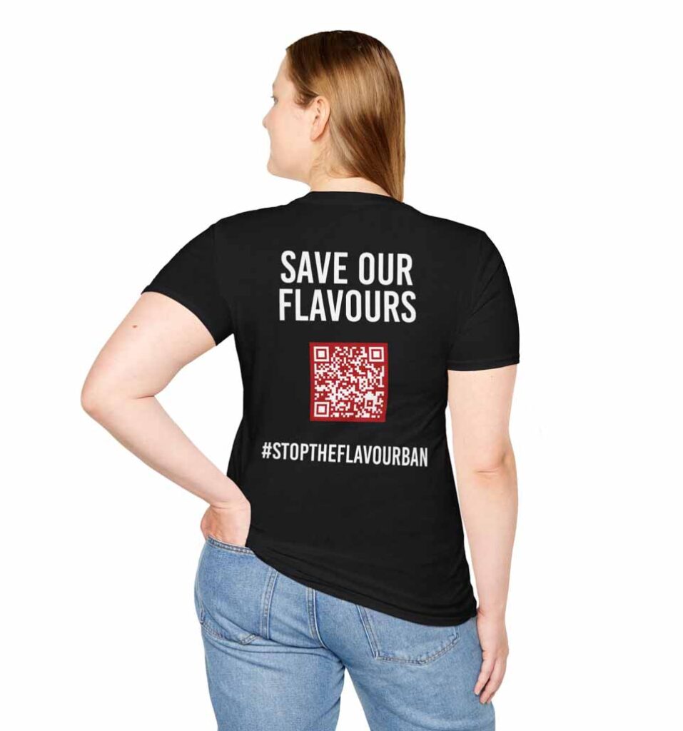 lady wearing save our flavours t-shirt #saveourflavours