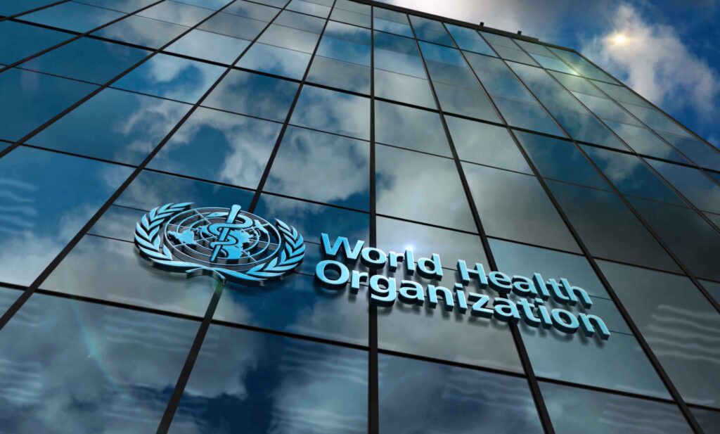 WHO world health organisation building shiny facade