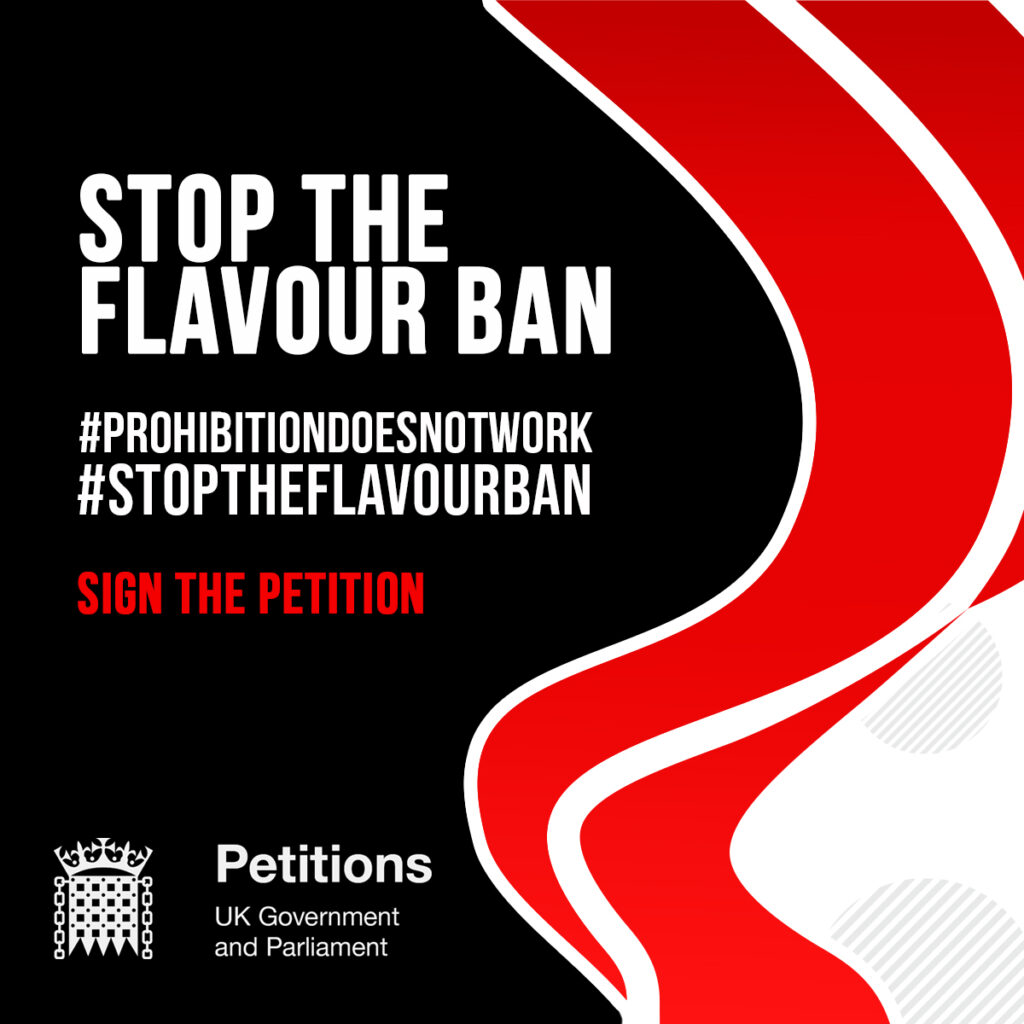 stop the flavour ban petition banner